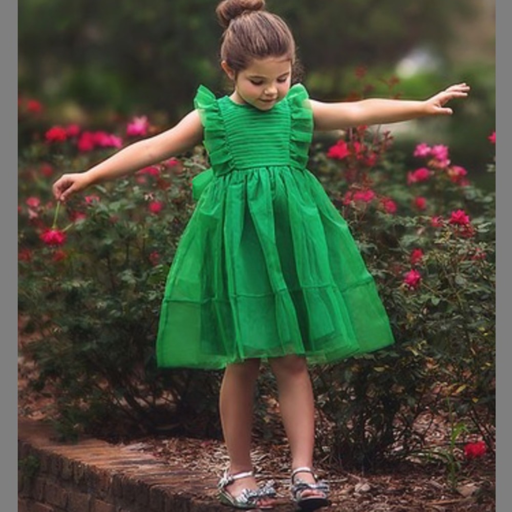 Trish scully child emerald Alice dress 6/12 months